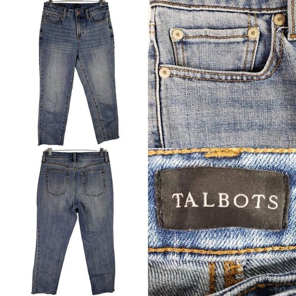 Talbots Jeans Womens Size 4p Petite Blue Modern Ankle High Rise Cotton - Picture 1 of 10